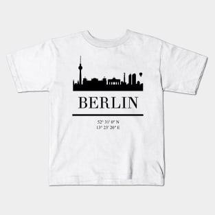 BERLIN GERMANY BLACK SILHOUETTE SKYLINE ART Kids T-Shirt